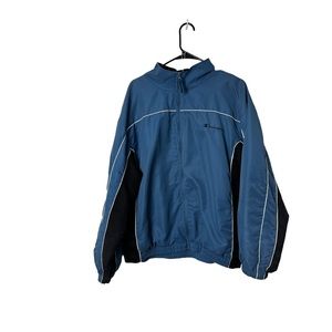 Size large blue champion bomber zip up
